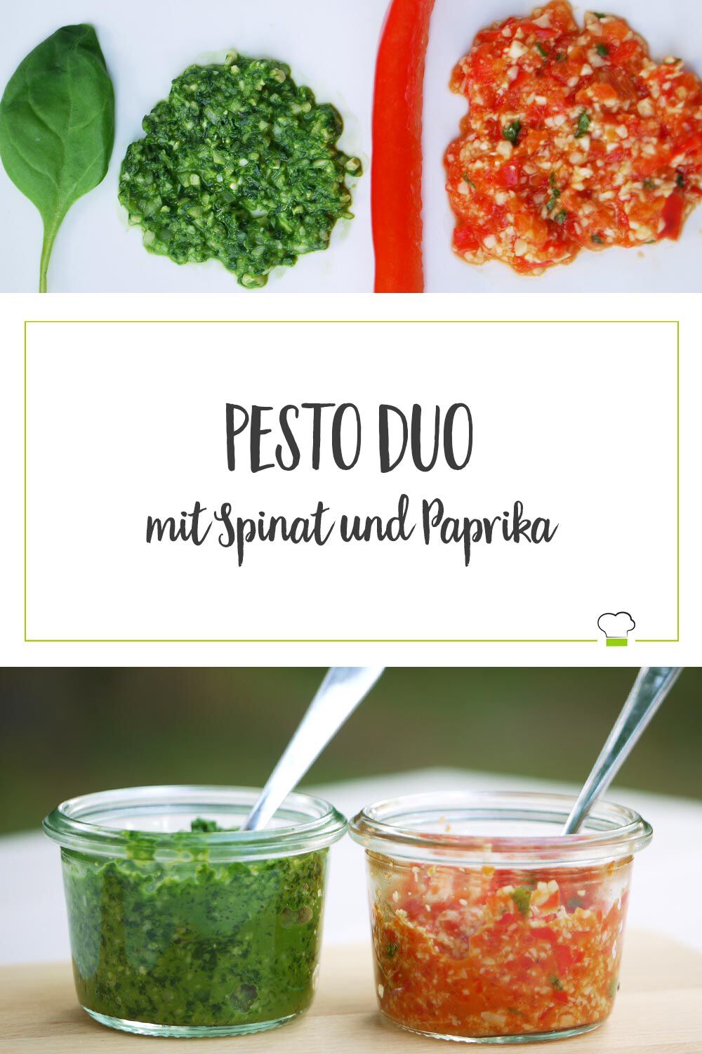 Pesto Paprika Spinat vegan