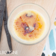 Crème Brûlée Dessert ohne Ei von oben