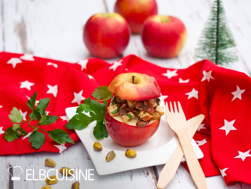 Köstlicher Bratapfel auf dem Weihnachtsmarkt