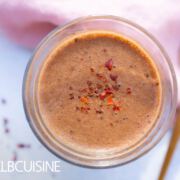 Schokoladen-Kaffee-Smoothie von oben