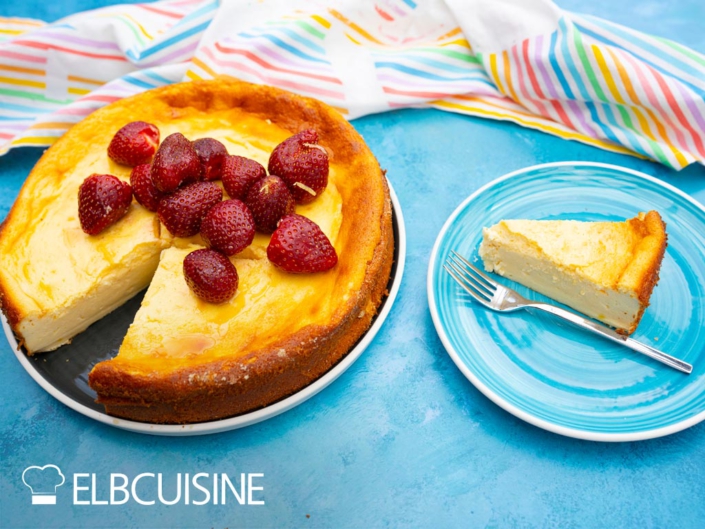 Schneller Käsekuchen mit Quark zum Käsekuchentag - ELBCUISINE