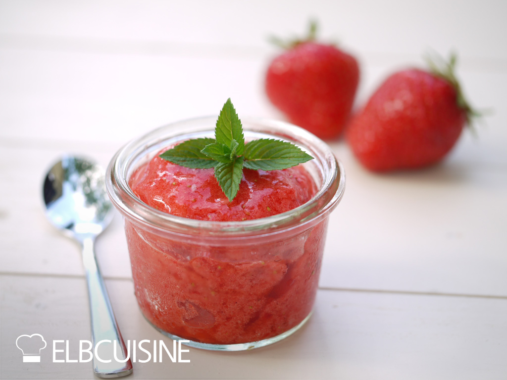 Erdbeersorbet
