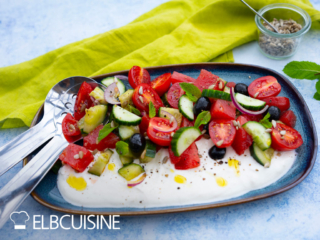wassermelone feta salat