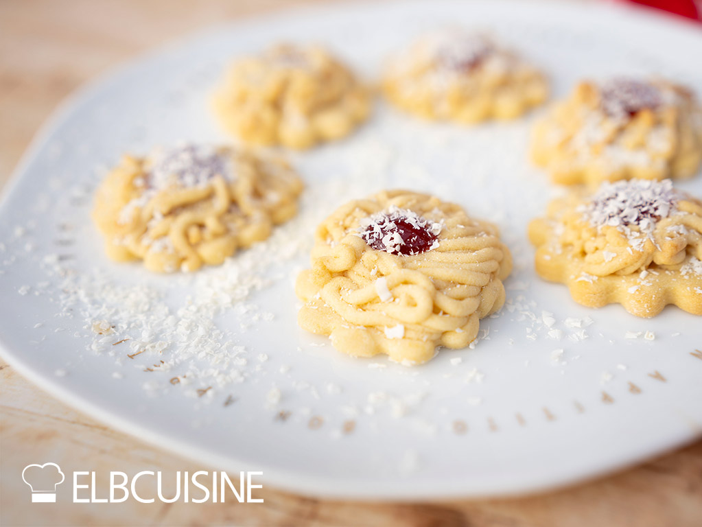 Spaghetti-Eis als Plätzchen