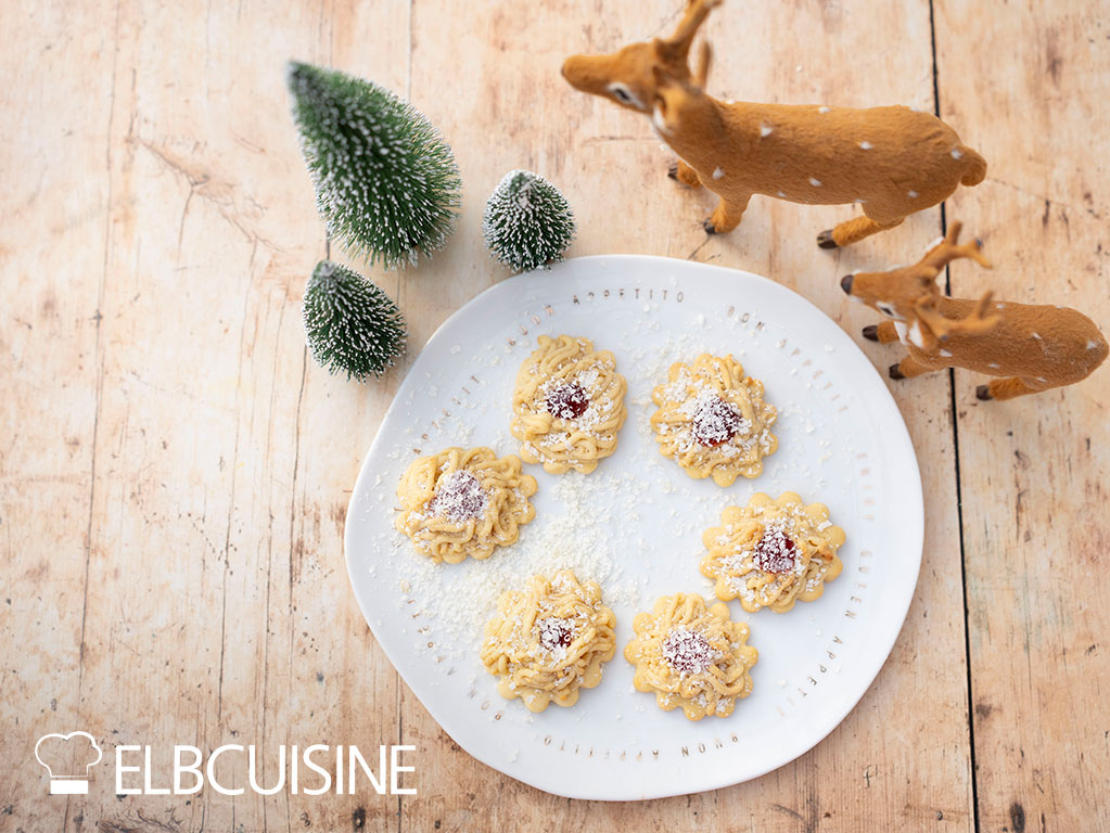 Spaghetti-Eis als Plätzchen