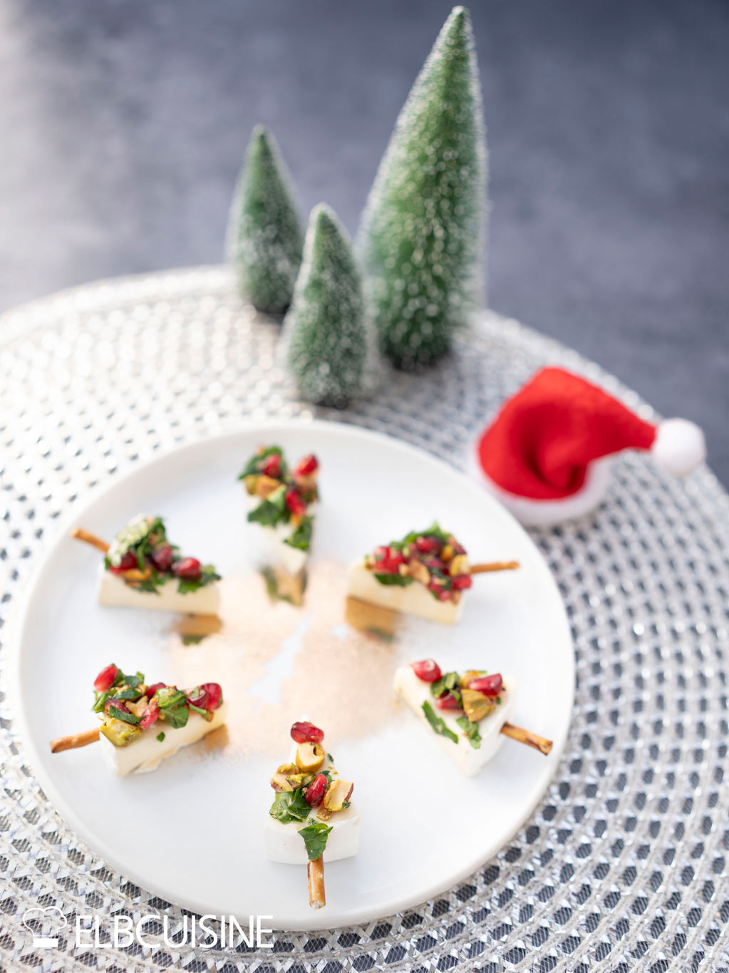 Vorspeise zu Weihnachten, Käse, Käsesnack, gesunder Snack