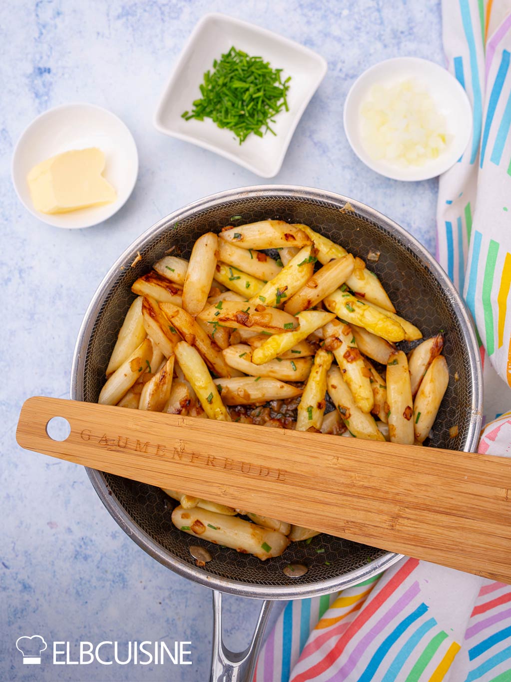 Spargel-Rezept gebraten in Pfanne